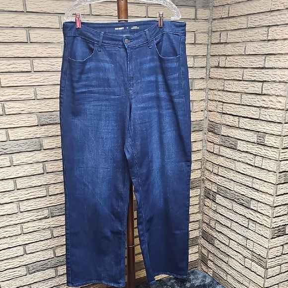 Ole Navy Wow Wide Leg Jeans Sz 16 High Rise - Picture 1 of 13